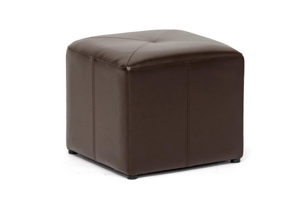 Axel Bonded Leather Ottoman - living-essentials